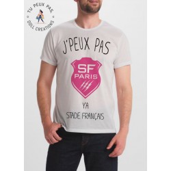 T-shirt Je peux pas y'a stade français - homme cadeau