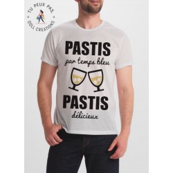 T-shirt Pastis par temps bleu Pastis délicieux - homme cadeau