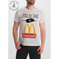 t-shirt je peux pas j'ai Mcdonalds - cadeau homme
