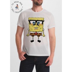 t-shirt je peux pas y'a bob l'éponge - cadeau homme