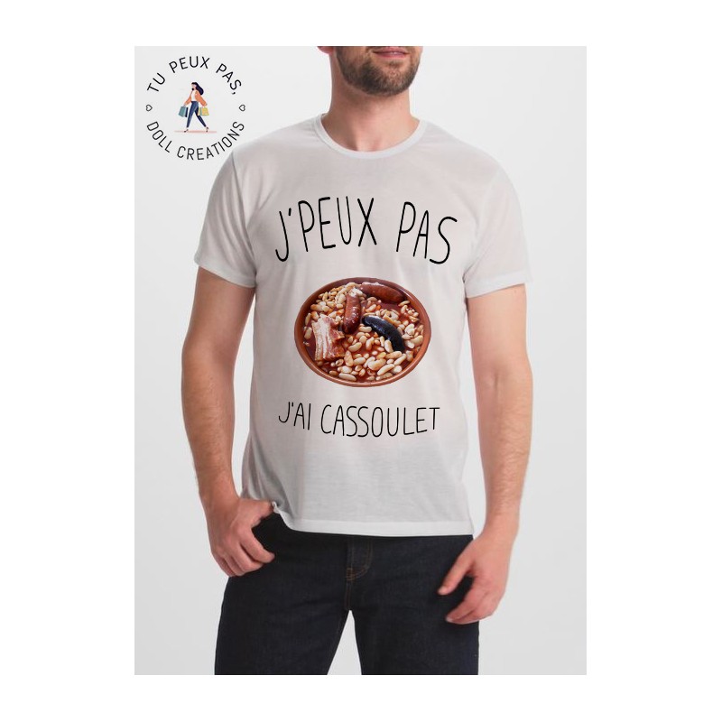 t-shirt je peux pas j'ai cassoulet - cadeau homme