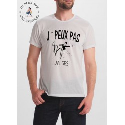 t-shirt je peux pas j'ai GRS gymnastique rythmique - cadeau homme
