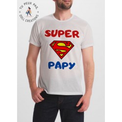 t-shirt je peux je suis Super Papy - cadeau homme