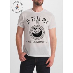 t-shirt je peux pas j'ai astronomie - cadeau homme