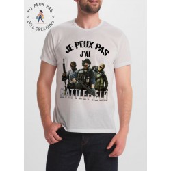 t-shirt je peux pas j'ai battlefield- cadeau homme