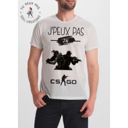 t-shirt je peux pas j'ai counter strike cs go - cadeau jeu homme