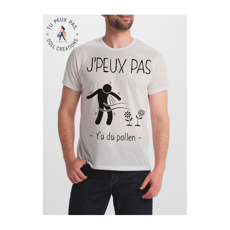 t-shirt je peux pas y'a du pollen - cadeau alergique