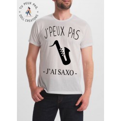 t-shirt je peux pas j'ai saxophone - cadeau homme