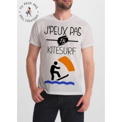 t-shirt je peux pas j'ai kitesurf - cadeau homme