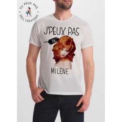 t-shirt je ne suis pas j'ai milène - cadeau homme