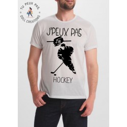 T-shirt j'peux pas J'ai Hockey sur glace - cadeau homme