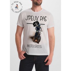 T-shirt j'peux pas J'ai motocross - cadeau homme