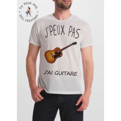 T-shirt j'peux pas J'ai guitare - cadeau homme