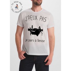 T-shirt j'peux pas je pars à Venise - cadeau homme