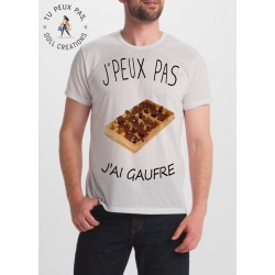 T-shirt j'peux pas j'ai gaufre - cadeau homme gourmand