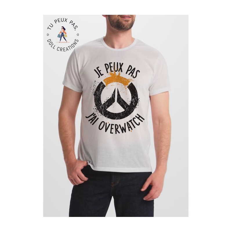T-shirt j'peux pas j'ai Overwatch - cadeau gamer