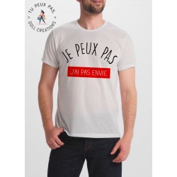 T-shirt j'peux pas j'ai pas envie - cadeau homme parodie Supreme