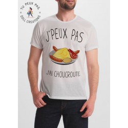 T-shirt j'peux pas j'ai choucroute - cadeau homme faim