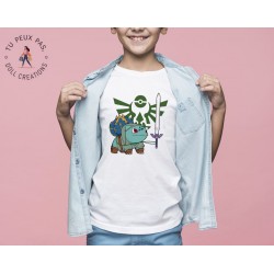 T-shirt Pokemon Carapuce en mode zelda - Cadeau enfant fille et garçon