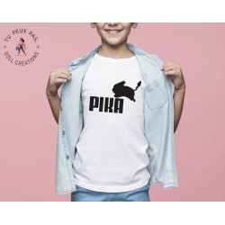 T-shirt Pokemon Pika - Cadeau enfant fille et garçon