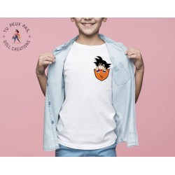 T-shirt Dragon Ball Z Goku pocket - Cadeau enfant fille et garçon