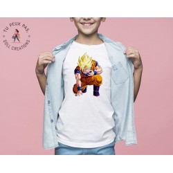 T-shirt Dragon Ball Z San Goku Super Sayian - Cadeau enfant fille et garçon