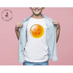 T-shirt Dragon Ball Z Boule de cristal 4 étoiles - Cadeau enfant fille et garçon
