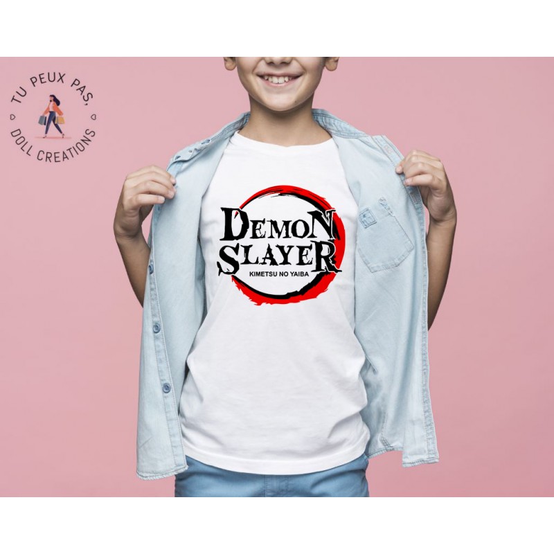 T-shirt manga Demon Slayer - Cadeau enfant fille et garçon