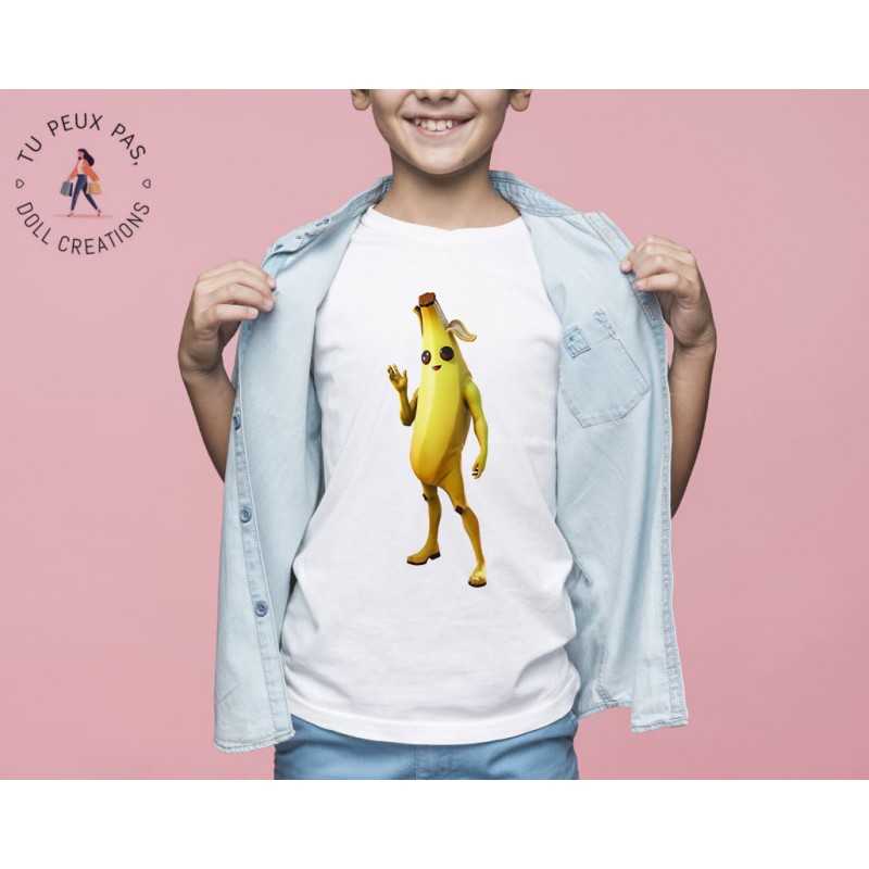 T-shirt jeux vidéos Banane Fortnite - Cadeau enfant fille et garçon