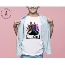 T-shirt jeux vidéos Fortnite - Cadeau enfant fille et garçon