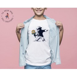 T-shirt jeux vidéos Mario Flower bomb - Cadeau enfant fille et garçon