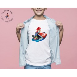 T-shirt jeux vidéos Mario kart - Cadeau enfant fille et garçon