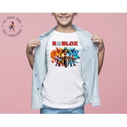 T-shirt jeux vidéos Roblox - Cadeau enfant fille et garçon