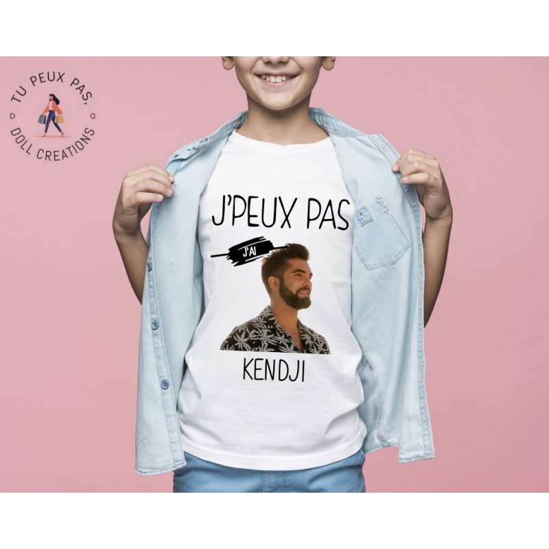 T-shirt Je peux pas j'ai Kendji - Cadeau enfant fille et garçon