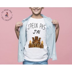 T-shirt Je peux pas j'ai Koh Lanta - Cadeau enfant fille et garçon