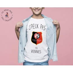 T-shirt Je peux pas j'ai y a Rennes foot sport - Cadeau enfant fille et garçon