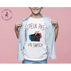 T-shirt Je peux pas j'ai Switch - Cadeau enfant fille et garçon
