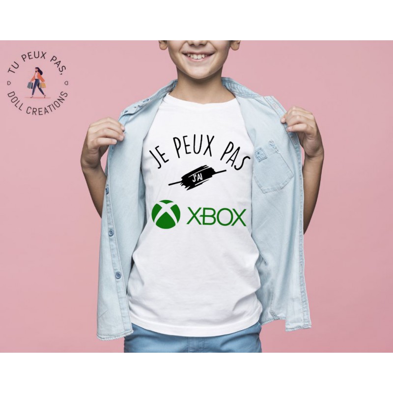 T-shirt Je peux pas j'ai Xbox - Cadeau enfant fille et garçon
