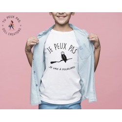 T-shirt Je peux pas je vais à Pourdlard Harry Potter - Cadeau enfant fille et garçon