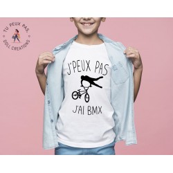 T-shirt Je peux pas j'ai BMX sport - Cadeau enfant fille et garçon