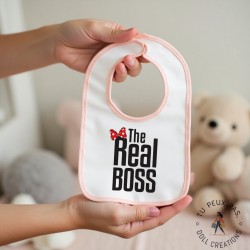 Bavoir Bébé BOSS - Rose ou Bleu