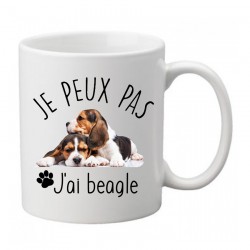 Mug j'peux pas j'ai beagle - Tasse