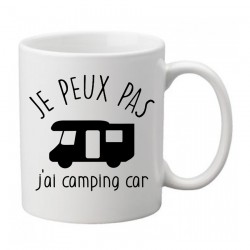 Mug  j'peux pas j'ai camping car- Tasse