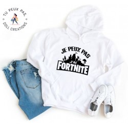 Sweat à Capuche Je peux pas j'ai fortnite - Homme ou Femme