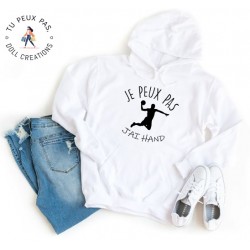 Sweat à Capuche Je peux pas j'ai handball sport - Homme ou Femme