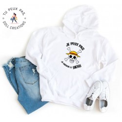 Sweat à Capuche Je peux pas je cherche le one piece manga - Homme ou Femme