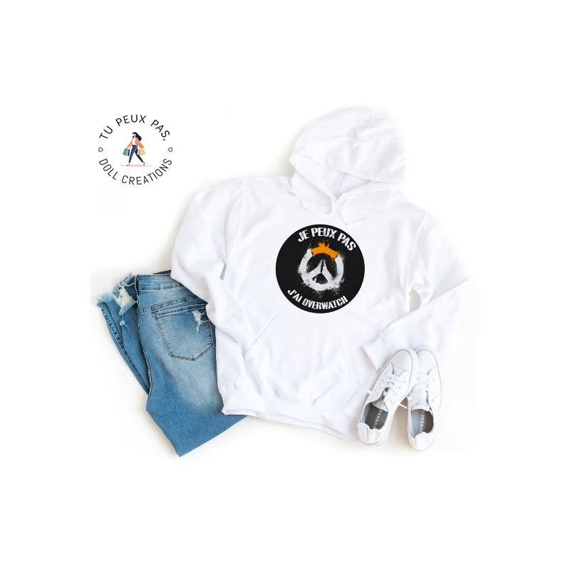 Sweat à Capuche Je peux pas j'ai overwatch - Homme ou Femme