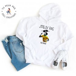 Sweat à Capuche Je peux pas j'ai Neymar foot - Homme ou Femme