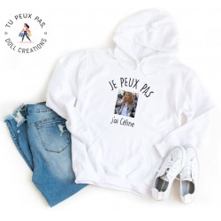Sweat à Capuche Je peux pas j'ai Céline Dion - Homme ou Femme