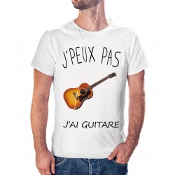 T-shirt j'peux pas J'ai guitare - cadeau homme